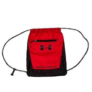 Under Armour Hustle Sackpack Red Black Used